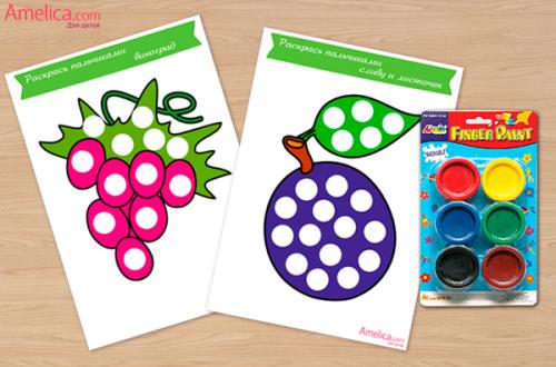 Шаблоны Пальчиковые краски. Рисование пальчиками для детей 1, 2, 3 года, картинки для пальчикового рисования, шаблоны для рисования пальчиками, шаблоны для лепки из пластилина