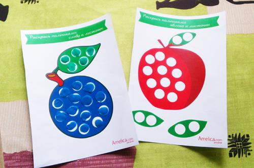 Шаблоны Пальчиковые краски. Рисование пальчиками для детей 1, 2, 3 года, картинки для пальчикового рисования, шаблоны для рисования пальчиками, шаблоны для лепки из пластилина