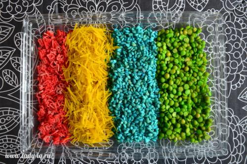 Крашенный рис. Как покрасить рис и другие крупы пищевыми красителями