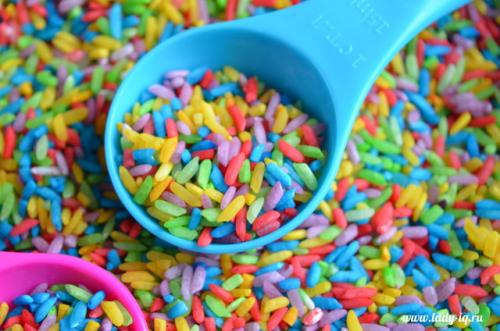 Крашенный рис. Как покрасить рис и другие крупы пищевыми красителями